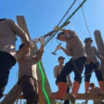 Polres Gayo Lues Bangun Jembatan Percepat Pascabencana