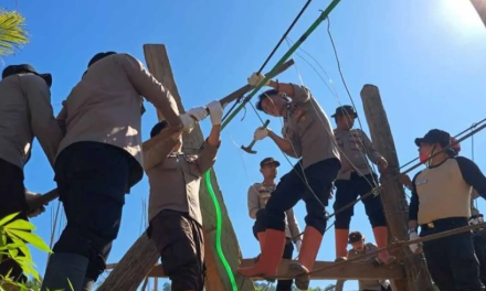 Polres Gayo Lues Bangun Jembatan Percepat Pascabencana